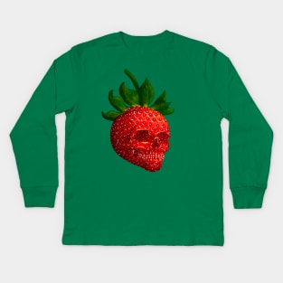 Strawberry Skull Kids Long Sleeve T-Shirt